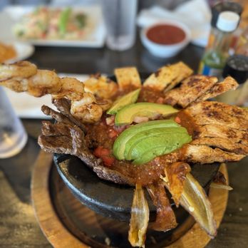 Casa Grande Margaritas & Cocina signature dishes Shrimp-Crab DillasChimichangaBurrito Verde